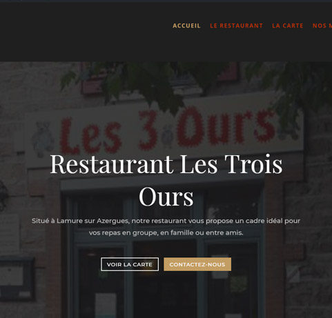 Création site restaurant les trois ours